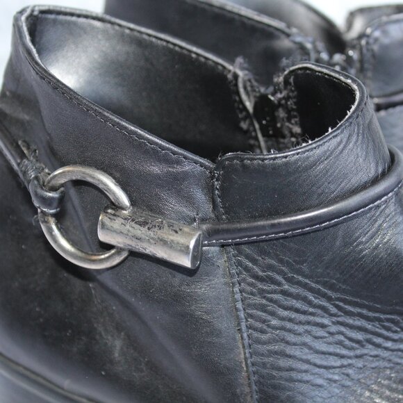 David Tate Miller Women's Black Calfskin Leather Booties Handcrafted In Italy~6~ - Picture 5 of 15